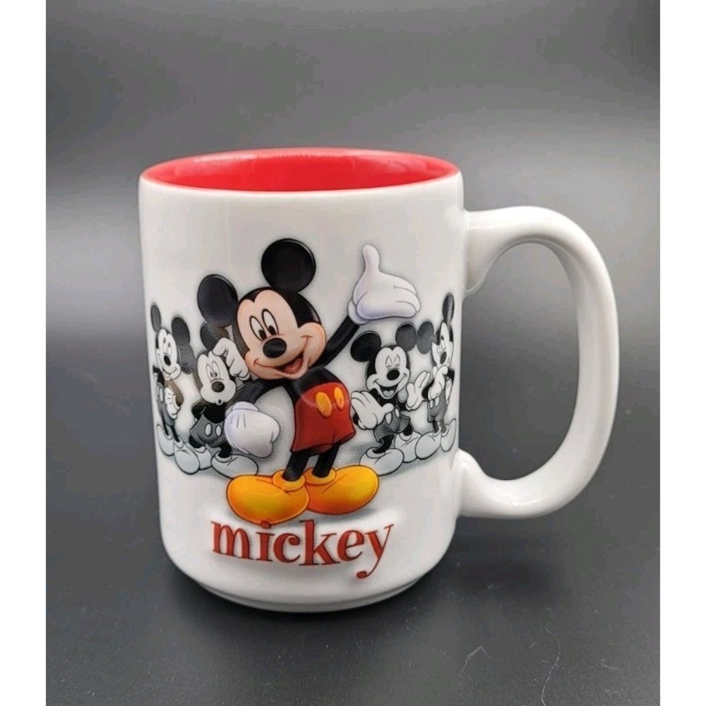 Disney Parks Walt Disney World Mickey Mouse 3D Coffee Mug White Red